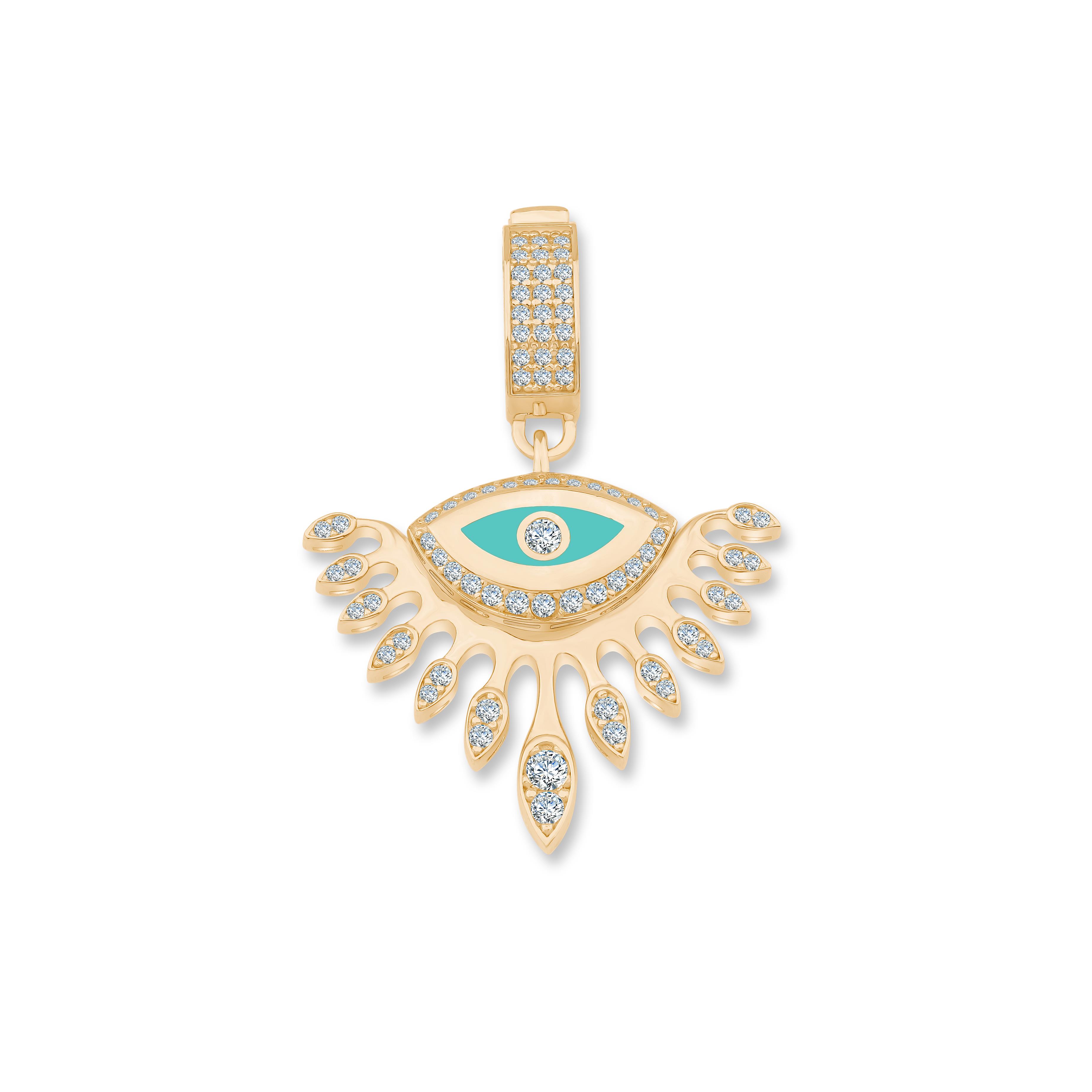 Mineli Taşlı Göz Charm