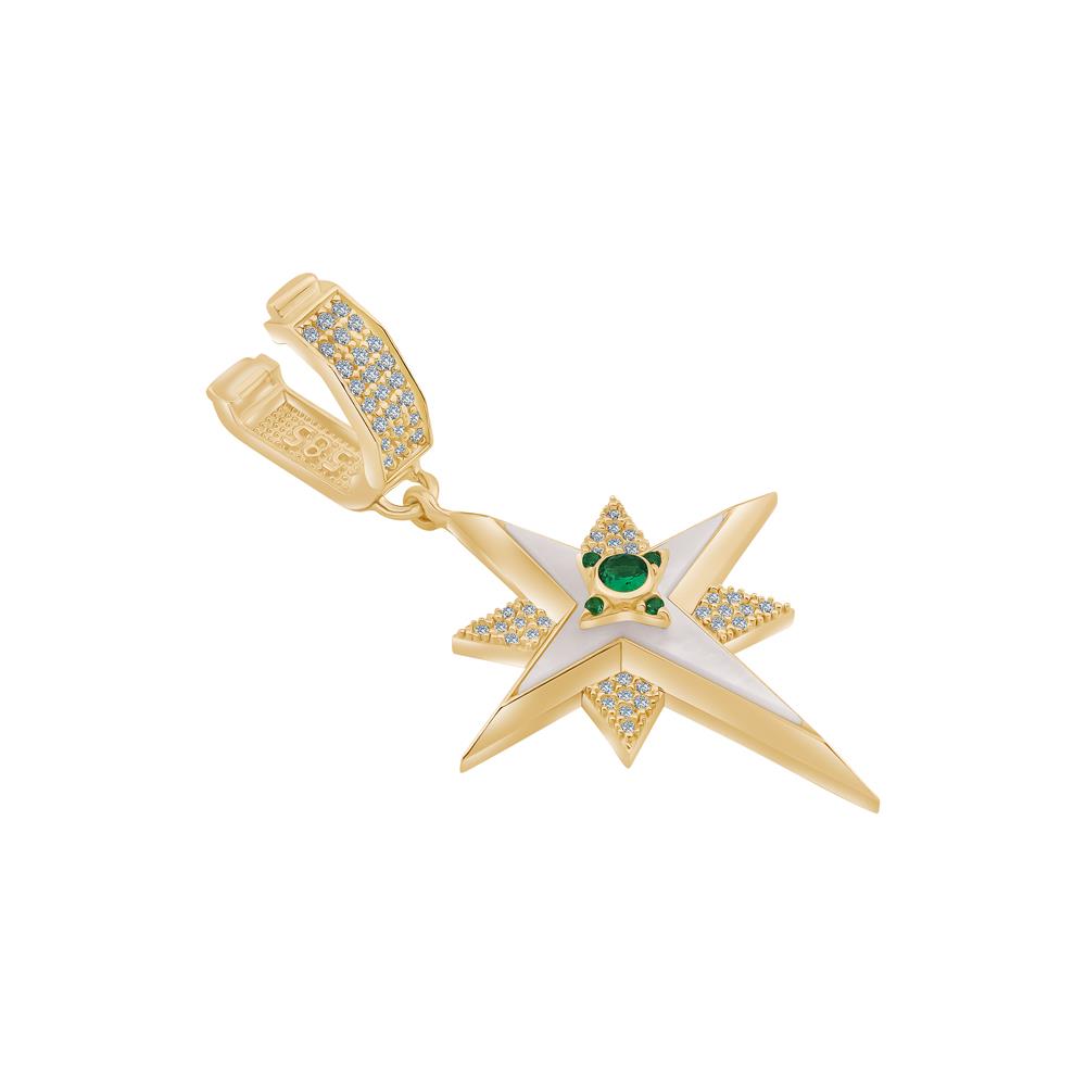 Mineli Taşlı Kuzey Yıldızı Charm