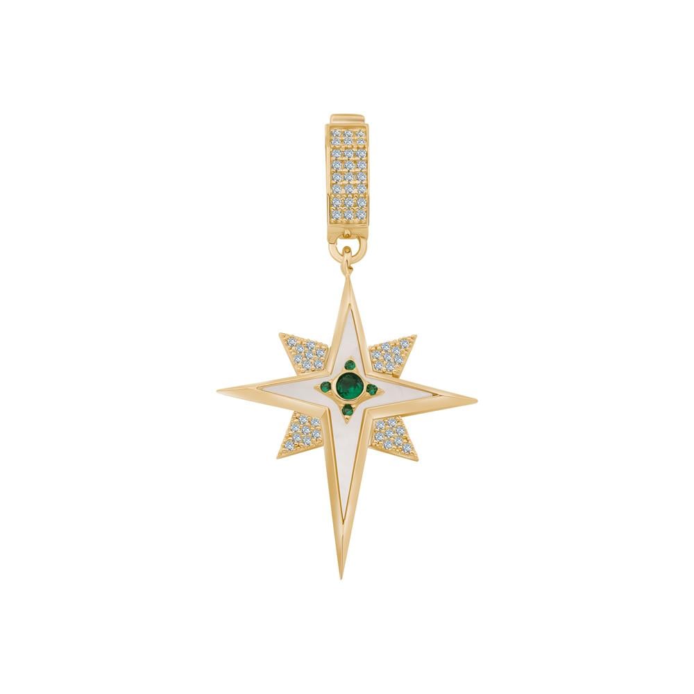 Mineli Taşlı Kuzey Yıldızı Charm