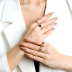 Siyah Mineli Yıldız Yüzük